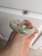 Load image into Gallery viewer, 54.7mm certified 100% natural type A light green/white/brown jadeite jade bangle X116-7753