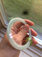 Load image into Gallery viewer, 54.3mm Certified Type A 100% Natural light green super thin style Jadeite bangle U59-6990