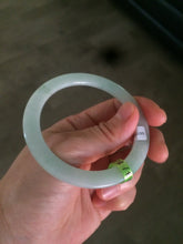 Load image into Gallery viewer, 54.3mm Certified Type A 100% Natural light green super thin style Jadeite bangle U59-6990