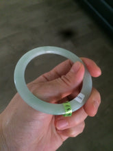 Load image into Gallery viewer, 54.3mm Certified Type A 100% Natural light green super thin style Jadeite bangle U59-6990