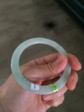 Load image into Gallery viewer, 54.3mm Certified Type A 100% Natural light green super thin style Jadeite bangle U59-6990