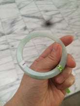 Load image into Gallery viewer, 54.3mm Certified Type A 100% Natural light green super thin style Jadeite bangle U59-6990