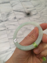 Load image into Gallery viewer, 54.3mm Certified Type A 100% Natural light green super thin style Jadeite bangle U59-6990