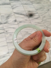 Load image into Gallery viewer, 54.3mm Certified Type A 100% Natural light green super thin style Jadeite bangle U59-6990