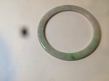 Load image into Gallery viewer, 56.5mm Certified Type A 100% Natural sunny green purple slim Jadeite Jade bangle AJ55-4582