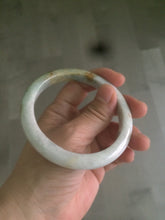 Load image into Gallery viewer, 59mm Certified Type A 100% Natural white/yellow/green Jadeite Jade bangle D59-0575