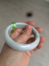Load image into Gallery viewer, 53mm type A 100% natural certified green jadeite jade bangle U77-0727((Clearance item with big defects)