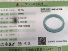 Load image into Gallery viewer, Certified 48.3mm type A 100% Natural green/blue Jadeite Jade bangle group K50