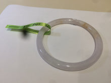 Load image into Gallery viewer, 56.4mm Certified Type A 100% Natural light purple/white/yellow round cut Jadeite Jade bangle F73-5254