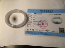 Load image into Gallery viewer, 50.8mm certified type A 100% Natural light green white oval Jadeite Jade bangle AB86-2856