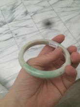 Load image into Gallery viewer, 59.5mm Certified Type A 100% Natural sunny green/yellow Jadeite Jade bangle D53-2599