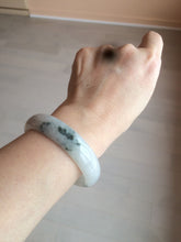 Load image into Gallery viewer, 50.8mm certified type A 100% Natural light green white oval Jadeite Jade bangle AB86-2856