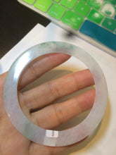 Load image into Gallery viewer, 60mm Certified Type A 100% Natural icy watery sunny green white Jadeite Jade bangle A83-4959