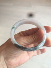 Load image into Gallery viewer, 51.5mm certified type A 100% Natural light green white oval Jadeite Jade bangle AR55-2853