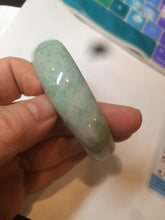 Load image into Gallery viewer, 56.3mm certified 100% natural Type A light green/white jadeite jade bangle AB88-1153
