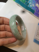 Load image into Gallery viewer, 56.3mm certified 100% natural Type A light green/white jadeite jade bangle AB88-1153