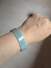 Load image into Gallery viewer, 51mm certified Type A 100% Natural green blue gray thin Jadeite Jade bangle H156