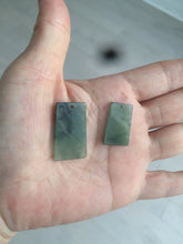 Load image into Gallery viewer, 100% natural icy watery dark green jadeite jade safe and sound couple pendant pair AF26