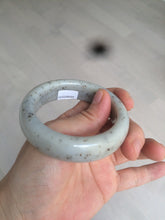 Load image into Gallery viewer, 52.8mm certified 100% Natural beige with black/brown flying dandelions Osmanthus fragrans cake nephrite Jade bangle HT56-5157