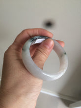 Load image into Gallery viewer, 51.5mm certified type A 100% Natural light green white oval Jadeite Jade bangle AR55-2853