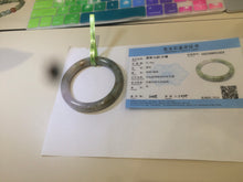 Load image into Gallery viewer, 53.5mm certified Type A 100% Natural green/purple/brown round cut Jadeite Jade bangle Y108-1424