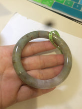 Load image into Gallery viewer, 53.5mm certified Type A 100% Natural green/purple/brown round cut Jadeite Jade bangle Y108-1424