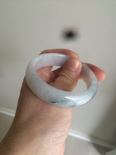 Load image into Gallery viewer, 51.5mm certified type A 100% Natural light green white oval Jadeite Jade bangle AR55-2853
