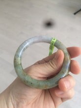 Load image into Gallery viewer, 53.5mm certified Type A 100% Natural green/purple/brown round cut Jadeite Jade bangle Y108-1424