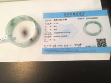 Load image into Gallery viewer, 52.6mm 100% natural Type A green/yellow/white with floating green flowers square jadeite jade bangle A85-8807