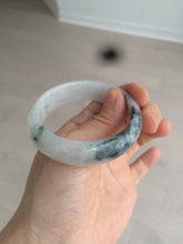 Load image into Gallery viewer, 51.5mm certified type A 100% Natural light green white oval Jadeite Jade bangle AR55-2853