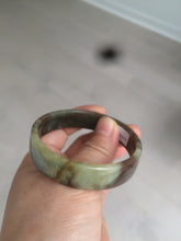 Load image into Gallery viewer, 51mm certified Type A 100% Natural sugar brown square Jadeite Jade bangle H152-2751