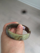 Load image into Gallery viewer, 51mm certified Type A 100% Natural sugar brown square Jadeite Jade bangle H152-2751