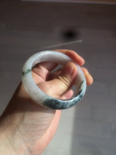 Load image into Gallery viewer, 51.5mm certified type A 100% Natural light green white oval Jadeite Jade bangle AR55-2853