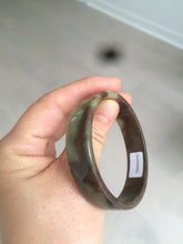 Load image into Gallery viewer, 51mm certified Type A 100% Natural sugar brown square Jadeite Jade bangle H152-2751