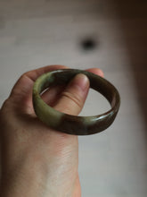 Load image into Gallery viewer, 51mm certified Type A 100% Natural sugar brown square Jadeite Jade bangle H152-2751