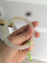 Load image into Gallery viewer, 54.3mm certified Type A 100% Natural icy light green/yellow thin Jadeite bangle AH51-1455