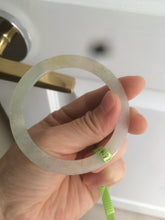 Load image into Gallery viewer, 54.3mm certified Type A 100% Natural icy light green/yellow thin Jadeite bangle AH51-1455