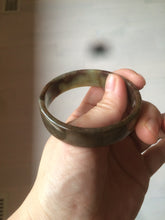 Load image into Gallery viewer, 51mm certified Type A 100% Natural sugar brown square Jadeite Jade bangle H152-2751