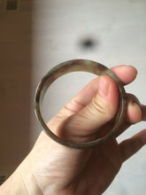 Load image into Gallery viewer, 51mm certified Type A 100% Natural sugar brown square Jadeite Jade bangle H152-2751