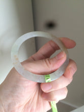 Load image into Gallery viewer, 54.3mm certified Type A 100% Natural icy light green/yellow thin Jadeite bangle AH51-1455