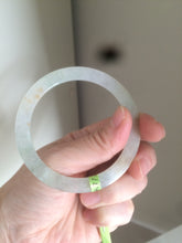 Load image into Gallery viewer, 54.3mm certified Type A 100% Natural icy light green/yellow thin Jadeite bangle AH51-1455