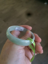 Load image into Gallery viewer, 51.1mm certificated Type A 100% Natural light apple green thin Jadeite Jade bangle AE48-9420