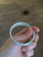 Load image into Gallery viewer, 51.1mm certificated Type A 100% Natural light apple green thin Jadeite Jade bangle AE48-9420