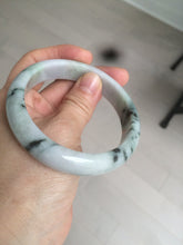 Load image into Gallery viewer, 58.6mm 100% natural type A certified sunny green/purple jadeite jade bangle AQ33-0735