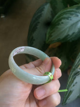 Load image into Gallery viewer, 51.1mm certificated Type A 100% Natural light apple green thin Jadeite Jade bangle AE48-9420