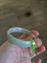 Load image into Gallery viewer, 51.1mm certificated Type A 100% Natural light apple green thin Jadeite Jade bangle AE48-9420
