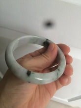 Load image into Gallery viewer, 58.6mm 100% natural type A certified sunny green/purple jadeite jade bangle AQ33-0735