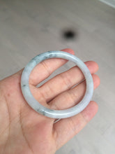 Load image into Gallery viewer, 49.5mm Certified Type A 100% Natural icy light green purple round cut oval Jadeite Jade bangle AQ32-2403