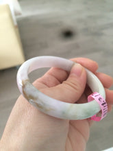 Load image into Gallery viewer, Certified 54.3mm Type A 100% Natural green/brown/purple Jadeite Jade bangle AY41