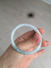 Load image into Gallery viewer, 49.5mm Certified Type A 100% Natural icy light green purple round cut oval Jadeite Jade bangle AQ32-2403